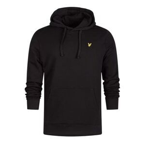 Lyle & Scott Mens Embroidered Logo Hoodie / Jet Black